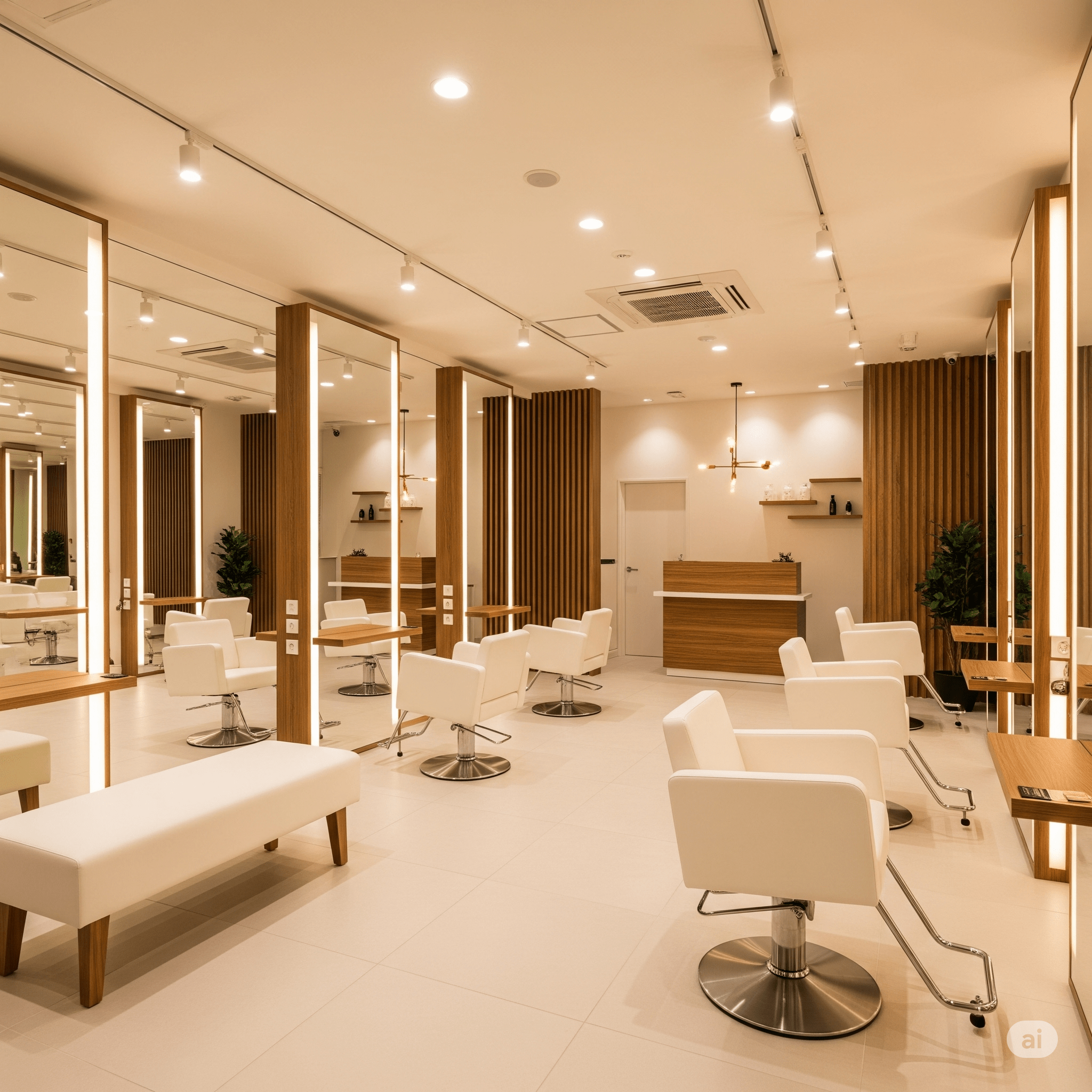Modern barbershop interior